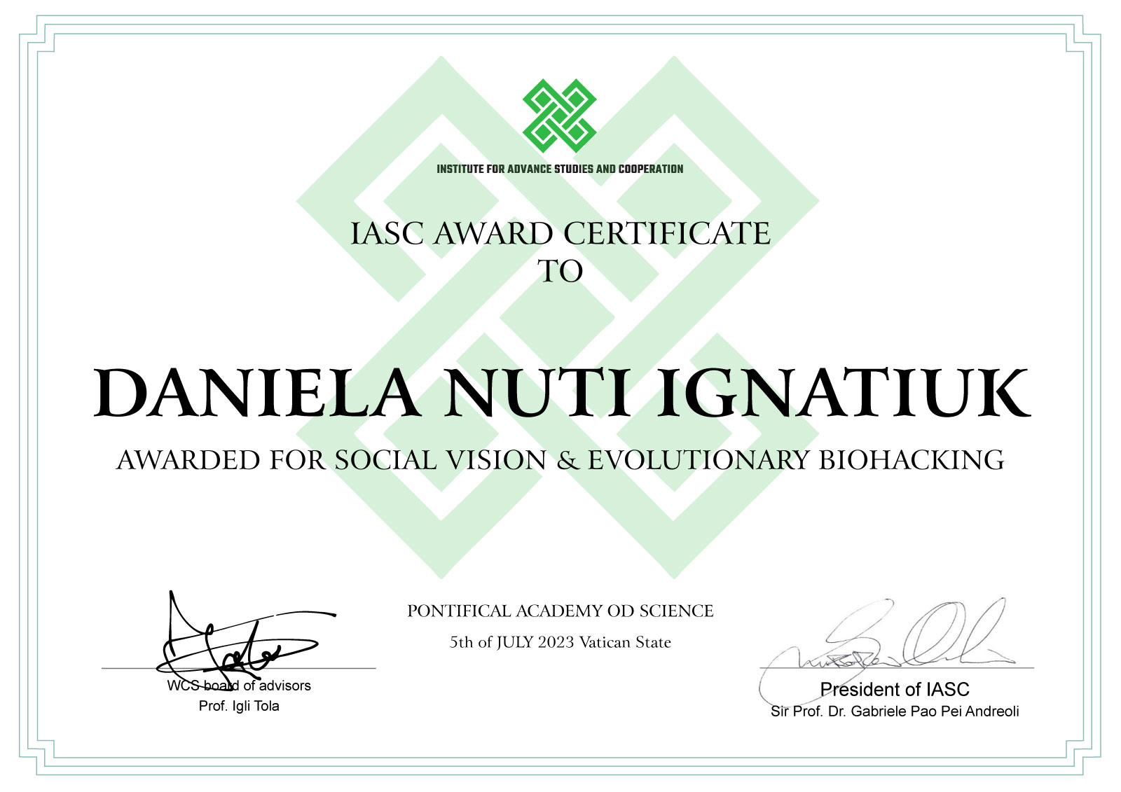 danielanutiaward
